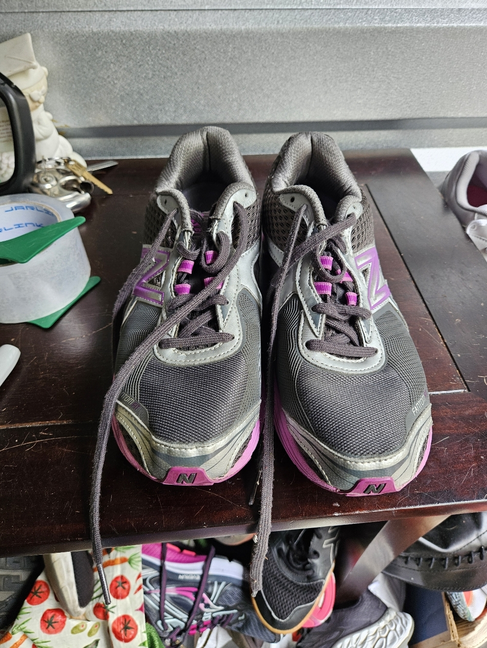 New Balance 1765 Athletic Shoes Size 8.5 Womens Gray Purple Sneakers Running